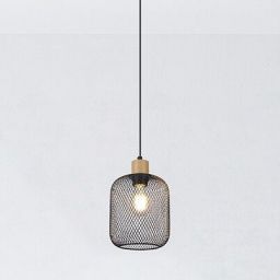 Rabalux Grendel lampa wisząca 1x60W czarny mat/buk 3131