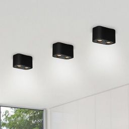 Rabalux Kobald lampa podsufitowa 2x42W czarny mat 2053