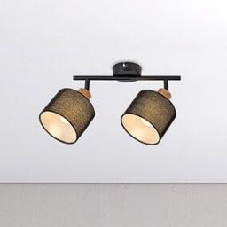 Rabalux Miguel lampa podsufitowa 2x40W czarny/dąb 3245