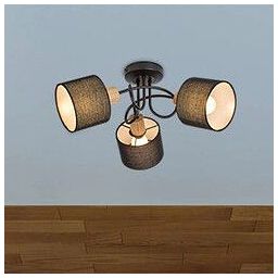 Rabalux Miguel lampa podsufitowa 3x40W czarny/dąb 3246