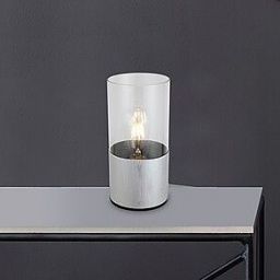 Rabalux Zelkova lampa stołowa 1x40W aluminium szczotkowane/przezroczysty 3153