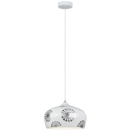 Rabalux Ginger lampa wisząca 1x40 W biała-srebrna 6049