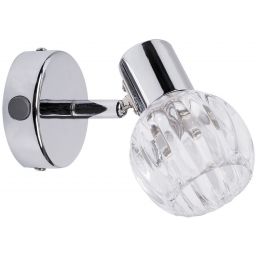 Rabalux Lauren kinkiet 1x40W przezroczysty/chrom 6091