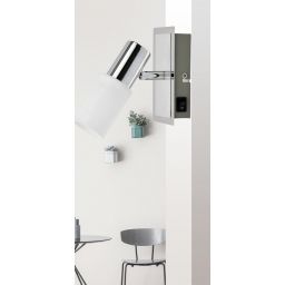 Rabalux Logan kinkiet 1x40W chrom/biały 6096