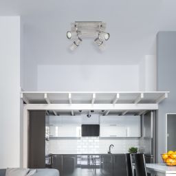 Rabalux Merkur lampa podsufitowa 4x50W chrom/szary dąb 6128