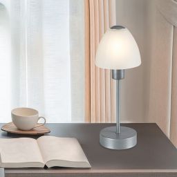 Rabalux Lydia lampa stołowa 1x40W srebrna/biała 2295