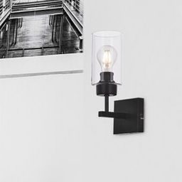 Rabalux Prudence kinkiet 1x40W czarny/przezroczysty 2671