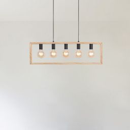 Rabalux Indigo lampa wisząca 5x40W czarny/buk 2294