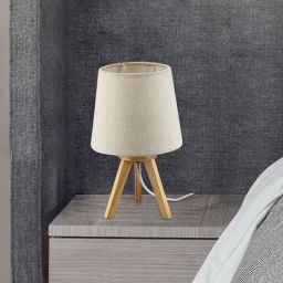 Rabalux Lychee lampa stołowa 1x25W szary/buk 2068