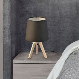 Rabalux Lychee lampa stołowa 1x25W czarny/buk 2069