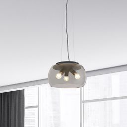 Rabalux Ursula lampa wisząca 3x40W czarny/przydymiony 3190