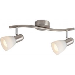 Rabalux Soma lampa podsufitowa 2x40W chrom satyna/biały 6302