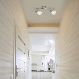 Rabalux Soma lampa podsufitowa 2x40W chrom satyna/biały 6302