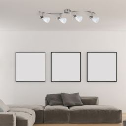 Rabalux Soma lampa podsufitowa 4x40W chrom satyna/biały 6304