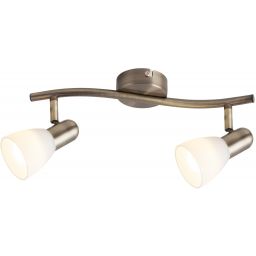 Rabalux Soma lampa podsufitowa 2x40W brązowy/biały 6307