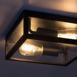 Rabalux Zaton lampa podsufitowa zewnętrzna 2x60W czarny mat 7070
