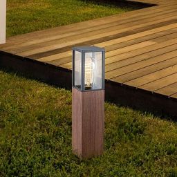 Rabalux Wales lampa stojąca zewnętrzna 1x60W dąb 7196