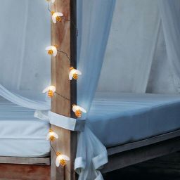 Rabalux Bobus girlanda zewnętrzna 20x0,6W solarna z czujnikiem ruchu czarny/biały/bursztynowy 77002