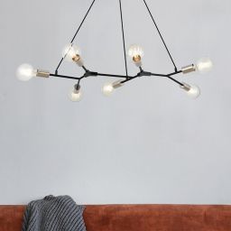 Rabalux Branwen lampa wisząca 7x25W czarny mat/chrom 72027
