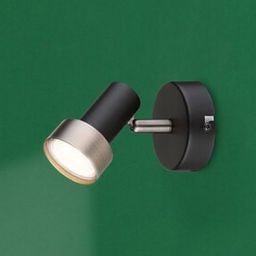 Rabalux Konrad kinkiet 1x50W czarny mat/srebrny 73011