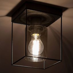 Rabalux Chadwick lampa podsufitowa 1x25W czarny/szkło dymne 71031