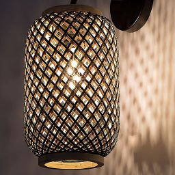 Rabalux Adalla kinkiet 1x40W czarny mat/rattan 71091