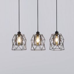 Rabalux Emrys lampa wisząca 3x40W czarny mat/szkło dymne 72113