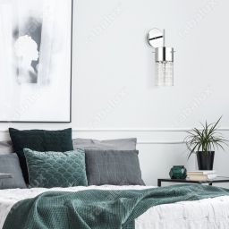 Rabalux Waterfall kinkiet 1x40W chrom/przezroczysty 6449