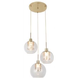 Rabalux Philana lampa wisząca 3x60W złoty/przezroczysty 6496