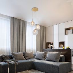 Rabalux Philana lampa wisząca 3x60W złoty/przezroczysty 6496