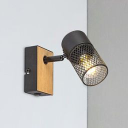 Rabalux Metta kinkiet 1x14W czarny/dąb 71151