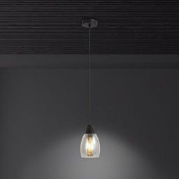 Rabalux Ilmari lampa wisząca 1x15W czarny/przydymiony 72181