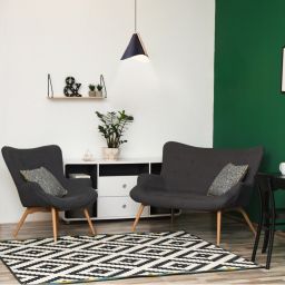 Rabalux Neva lampa wisząca 1x60W czarny mat/drewno 6650