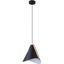 Rabalux Neva lampa wisząca 1x60W czarny mat/drewno 6650