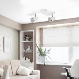 Rabalux Karen lampa podsufitowa 2x4 W biała-chrom 6667