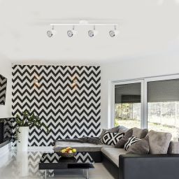 Rabalux Karen lampa podsufitowa 4x4 W biała-chrom 6669