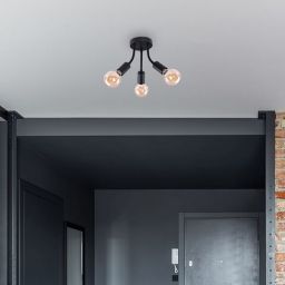 Rabalux ALMUS lampa podsufitowa 3x60 W czarna 6808