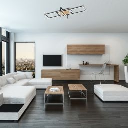 Rabalux Ashton lampa podsufitowa 1x35W LED biały/czarny mat 6814