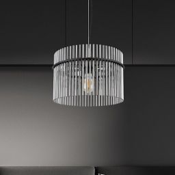 Rabalux Inesa lampa wisząca 1x40 W czarna-przydymiona 72261