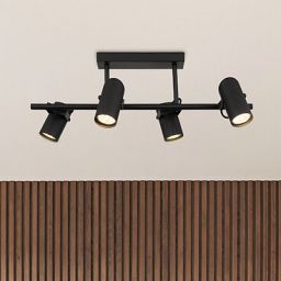 Rabalux Maximilian lampa podsufitowa 4x25 W czarna 73044