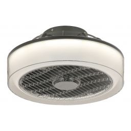 Rabalux Dalfon plafon 1x30W LED z wentylatorem szary/przezroczysty 6857
