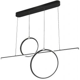 Rabalux Willow lampa wisząca 1x48W LED czarny mat/biały 6970