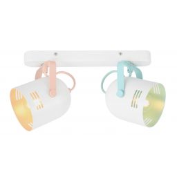 Rabalux Minuet lampa podsufitowa 2x40W biała/miętowa/różowa7013
