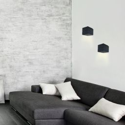 Rabalux Kaunas kinkiet 1x10 W czarny 7017