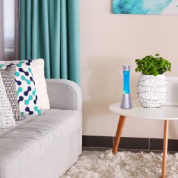 Rabalux Minka lampa stołowa 1x20W srebrna/niebieska 7029