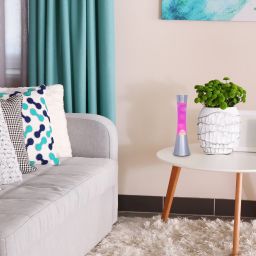 Rabalux Minka lampa stołowa 1x20W srebrna/różowa 7030