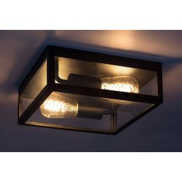Rabalux Zaton lampa podsufitowa zewnętrzna 2x60W czarny mat 7070