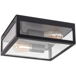 Rabalux Zaton lampa podsufitowa zewnętrzna 2x60W czarny mat 7070