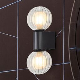 Rabalux Colzar kinkiet 2x3,5 W czarny-przezroczysty 75022