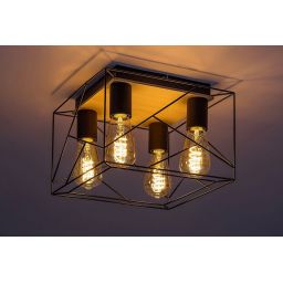 Rabalux Boire lampa podsufitowa 4x40W czarny 71024